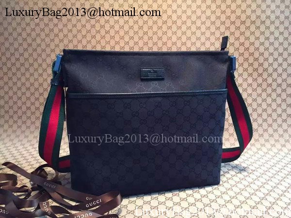 Gucci GG Canvas Medium Messenger Bags 189751 Black Gucci GG Canvas Medium Messenger Bags 189751 Black