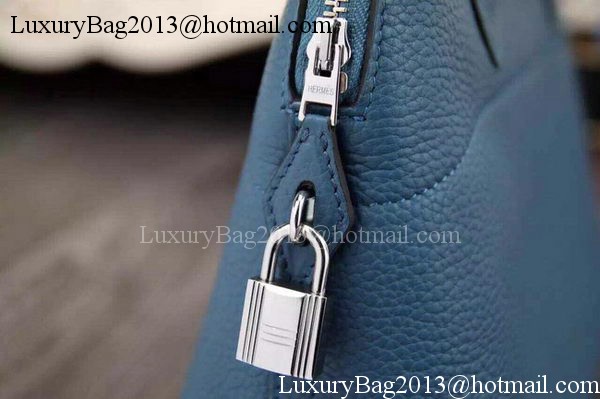 Hermes Bolide 37CM Calfskin Leather Tote Bag B1004 Blue Hermes Bolide 37CM Calfskin Leather Tote Bag B1004 Blue