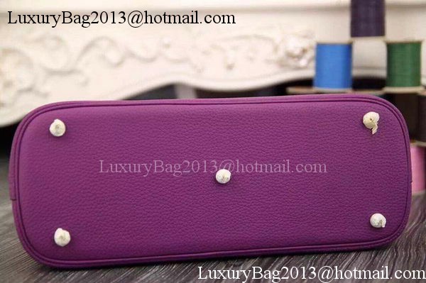 Hermes Bolide 37CM Calfskin Leather Tote Bag B1004 Purple Hermes Bolide 37CM Calfskin Leather Tote Bag B1004 Purple