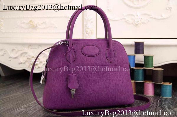 Hermes Bolide 37CM Calfskin Leather Tote Bag B1004 Purple Hermes Bolide 37CM Calfskin Leather Tote Bag B1004 Purple