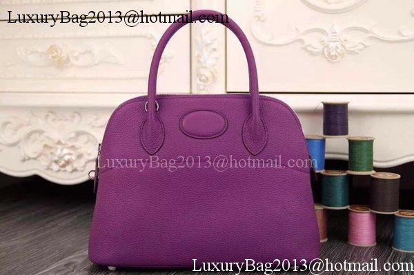 Hermes Bolide 37CM Calfskin Leather Tote Bag B1004 Purple Hermes Bolide 37CM Calfskin Leather Tote Bag B1004 Purple