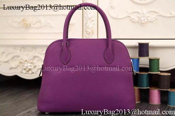 Hermes Bolide 37CM Calfskin Leather Tote Bag B1004 Purple Hermes Bolide 37CM Calfskin Leather Tote Bag B1004 Purple