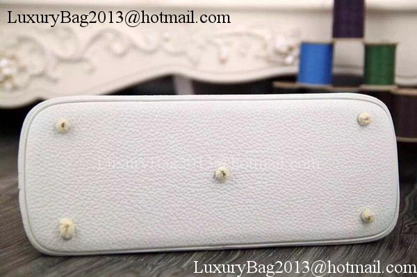 Hermes Bolide 37CM Calfskin Leather Tote Bag B1004 White Hermes Bolide 37CM Calfskin Leather Tote Bag B1004 White