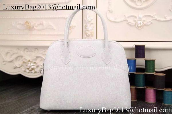 Hermes Bolide 37CM Calfskin Leather Tote Bag B1004 White Hermes Bolide 37CM Calfskin Leather Tote Bag B1004 White