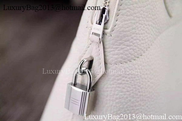 Hermes Bolide 37CM Calfskin Leather Tote Bag B1004 White Hermes Bolide 37CM Calfskin Leather Tote Bag B1004 White