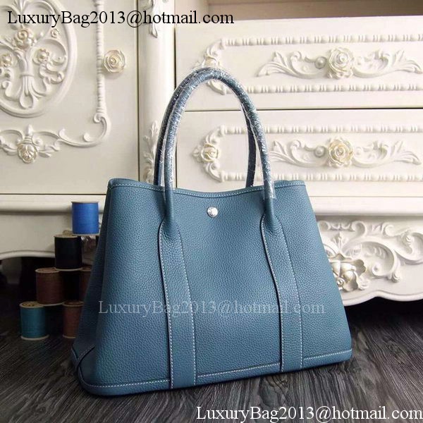 Hermes Garden Party 36cm 30cm Tote Bag Original Leather Light Blue Hermes Garden Party 36cm 30cm Tote Bag Original Leather Light Blue