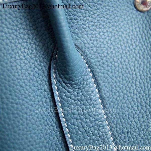 Hermes Garden Party 36cm 30cm Tote Bag Original Leather Light Blue Hermes Garden Party 36cm 30cm Tote Bag Original Leather Light Blue