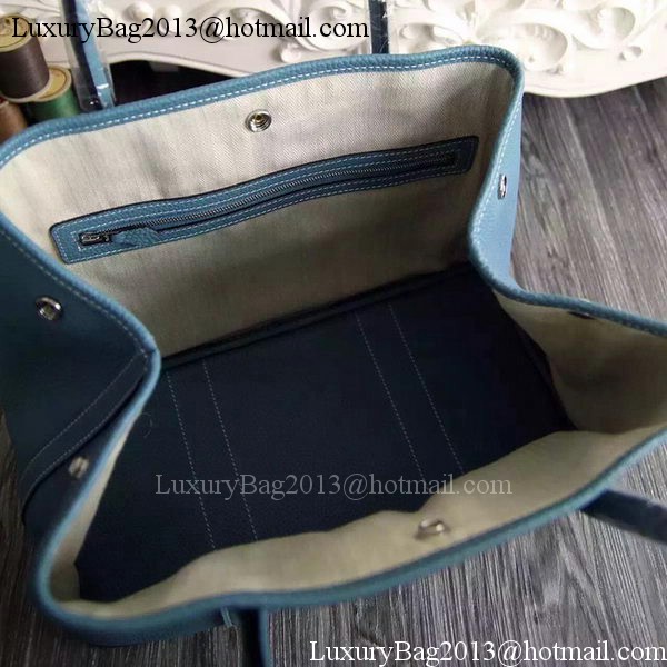 Hermes Garden Party 36cm 30cm Tote Bag Original Leather Light Blue Hermes Garden Party 36cm 30cm Tote Bag Original Leather Light Blue
