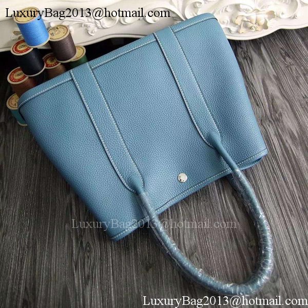 Hermes Garden Party 36cm 30cm Tote Bag Original Leather Light Blue Hermes Garden Party 36cm 30cm Tote Bag Original Leather Light Blue