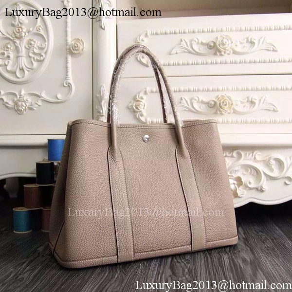 Hermes Garden Party 36cm 30cm Tote Bag Original Leather Light Grey Hermes Garden Party 36cm 30cm Tote Bag Original Leather Light Grey