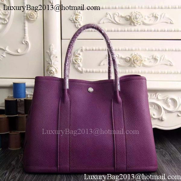 Hermes Garden Party 36cm 30cm Tote Bag Original Leather Purple Hermes Garden Party 36cm 30cm Tote Bag Original Leather Purple