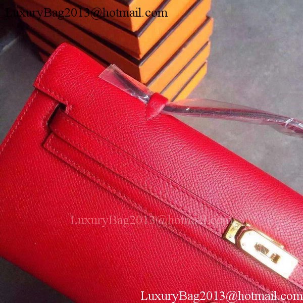 Hermes Kelly 31cm Clutch Epsom Leather KL31 Red Hermes Kelly 31cm Clutch Epsom Leather KL31 Red