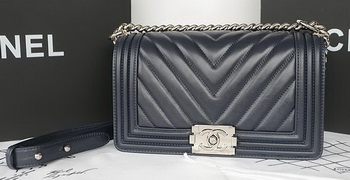 Boy Chanel Flap Bag Original Chevron Sheepskin A67025 Royal Boy Chanel Flap Bag Original Chevron Sheepskin A67025 Royal