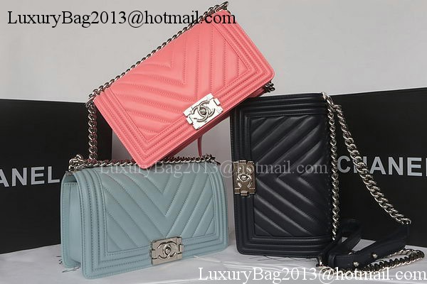Boy Chanel Flap Bag Original Chevron Sheepskin A67025 Royal Boy Chanel Flap Bag Original Chevron Sheepskin A67025 Royal