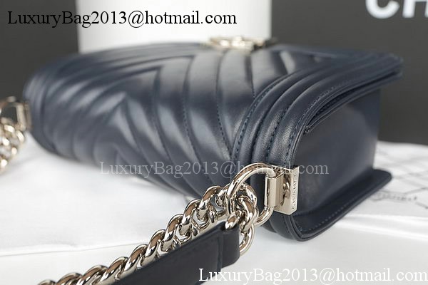 Boy Chanel Flap Bag Original Chevron Sheepskin A67025 Royal Boy Chanel Flap Bag Original Chevron Sheepskin A67025 Royal