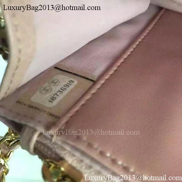 Chanel mini Flap Bag Pink Cannage Pattern A8373 Gold Chanel mini Flap Bag Pink Cannage Pattern A8373 Gold