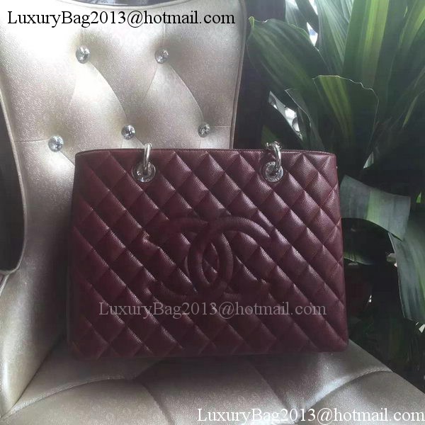 Chanel Shopper Bag Original Calfskin Leather A95021 Burgundy Chanel Shopper Bag Original Calfskin Leather A95021 Burgundy