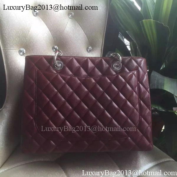Chanel Shopper Bag Original Calfskin Leather A95021 Burgundy Chanel Shopper Bag Original Calfskin Leather A95021 Burgundy