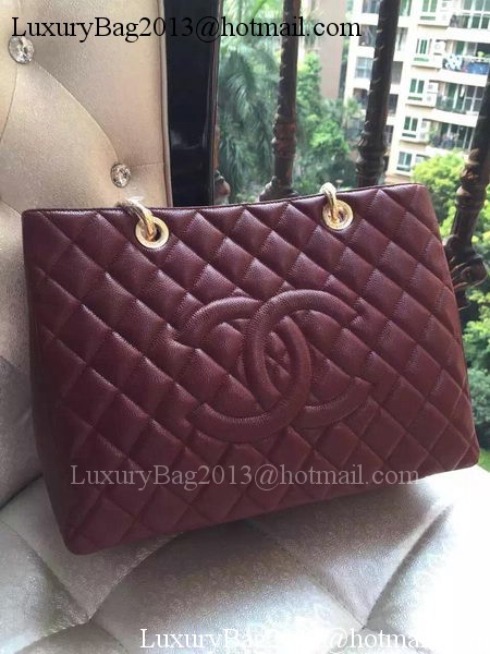 Chanel Shopper Bag Original Calfskin Leather A95021 Burgundy Chanel Shopper Bag Original Calfskin Leather A95021 Burgundy