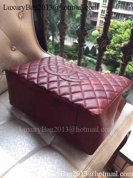 Chanel Shopper Bag Original Calfskin Leather A95021 Burgundy Chanel Shopper Bag Original Calfskin Leather A95021 Burgundy