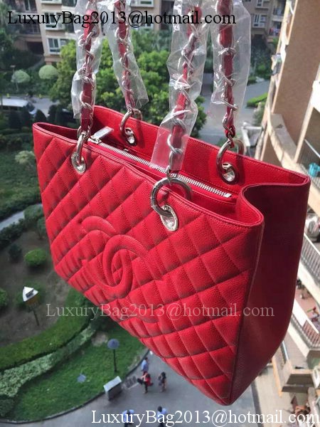 Chanel Shopper Bag Original Calfskin Leather A95021 Red Chanel Shopper Bag Original Calfskin Leather A95021 Red