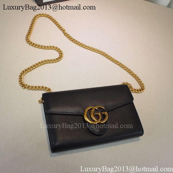 Gucci GG Marmont Leather mini Chain Bag 401232 Black Gucci GG Marmont Leather mini Chain Bag 401232 Black