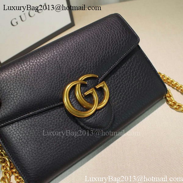 Gucci GG Marmont Leather mini Chain Bag 401232 Black Gucci GG Marmont Leather mini Chain Bag 401232 Black