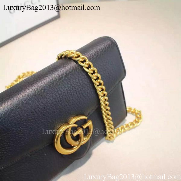 Gucci GG Marmont Leather mini Chain Bag 401232 Black Gucci GG Marmont Leather mini Chain Bag 401232 Black