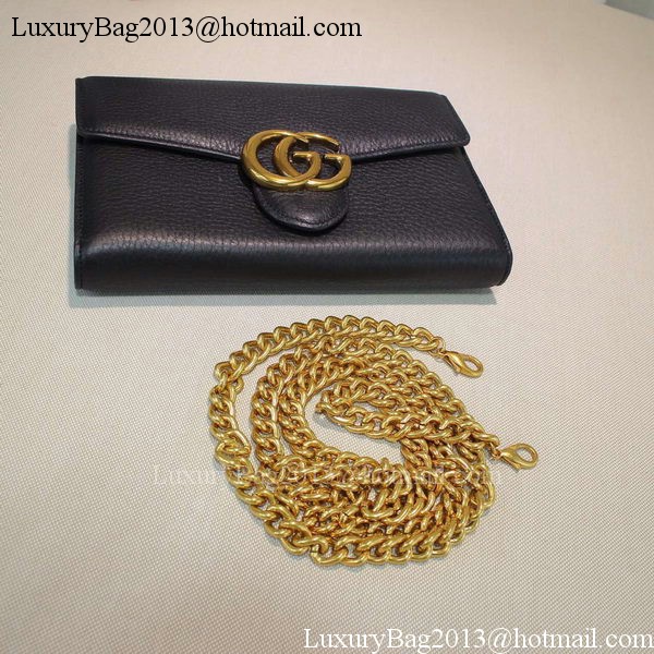 Gucci GG Marmont Leather mini Chain Bag 401232 Black Gucci GG Marmont Leather mini Chain Bag 401232 Black