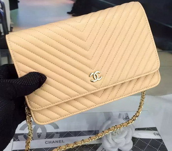 Chanel mini Flap Bag Chevron Leather A33814 Apricot Chanel mini Flap Bag Chevron Leather A33814 Apricot