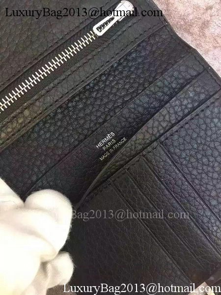 Hermes Bi-Fold Wallet Togo Leather H512 Black Hermes Bi-Fold Wallet Togo Leather H512 Black