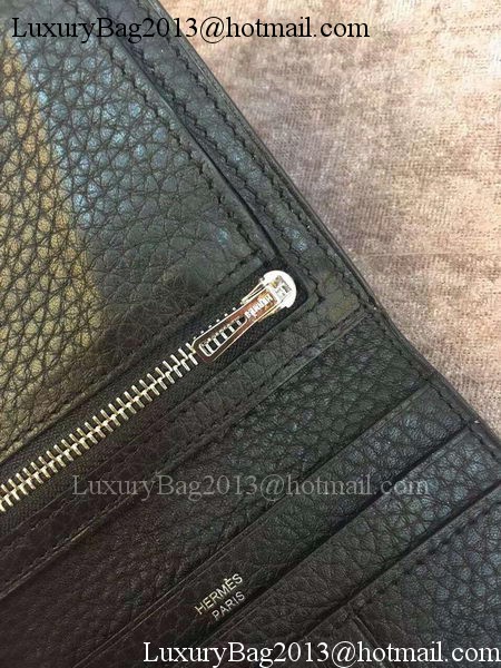 Hermes Bi-Fold Wallet Togo Leather H512 Black Hermes Bi-Fold Wallet Togo Leather H512 Black