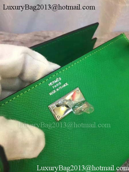 Hermes Kelly Wallet Epsom Leather H009 Green Hermes Kelly Wallet Epsom Leather H009 Green