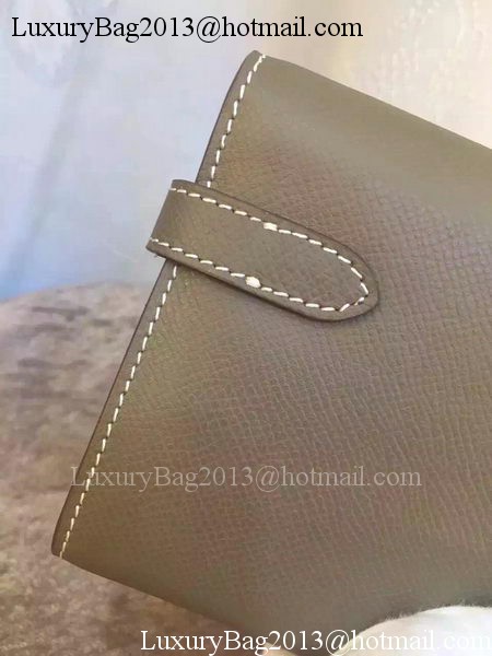 Hermes Kelly Wallet Epsom Leather H009 Grey Hermes Kelly Wallet Epsom Leather H009 Grey