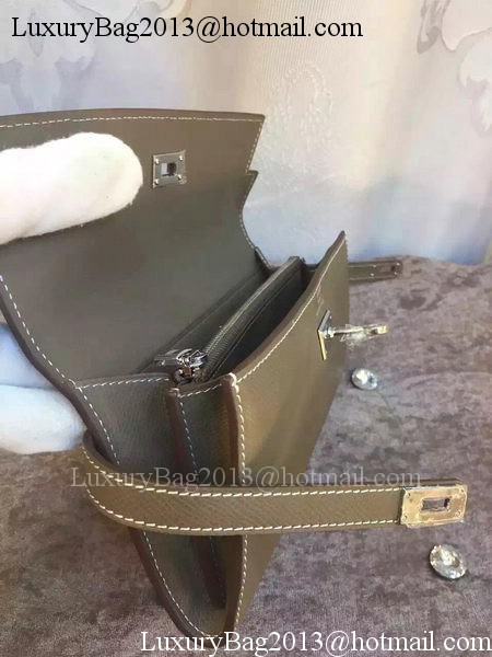Hermes Kelly Wallet Epsom Leather H009 Grey Hermes Kelly Wallet Epsom Leather H009 Grey