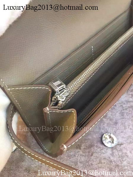 Hermes Kelly Wallet Epsom Leather H009 Grey Hermes Kelly Wallet Epsom Leather H009 Grey