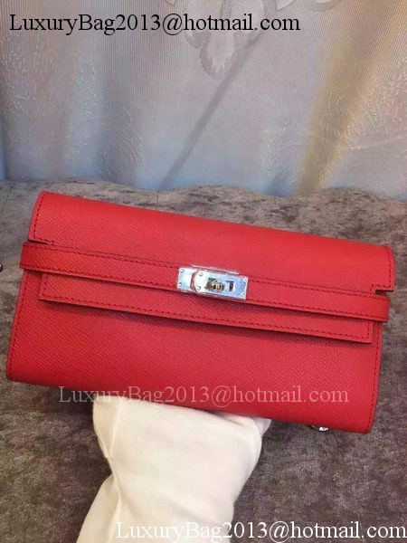 Hermes Kelly Wallet Epsom Leather H009 Red Hermes Kelly Wallet Epsom Leather H009 Red