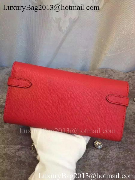 Hermes Kelly Wallet Epsom Leather H009 Red Hermes Kelly Wallet Epsom Leather H009 Red