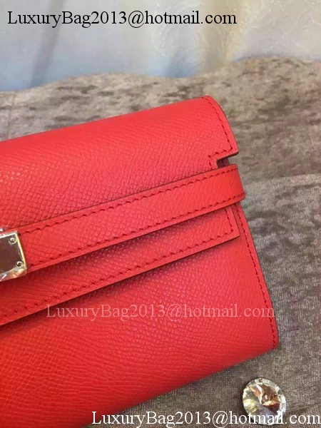 Hermes Kelly Wallet Epsom Leather H009 Red Hermes Kelly Wallet Epsom Leather H009 Red