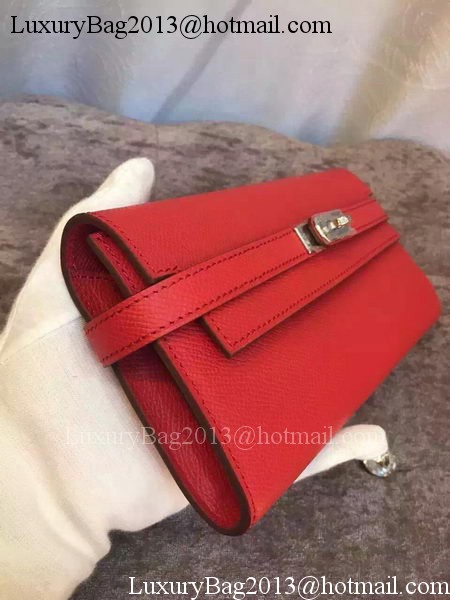 Hermes Kelly Wallet Epsom Leather H009 Red Hermes Kelly Wallet Epsom Leather H009 Red