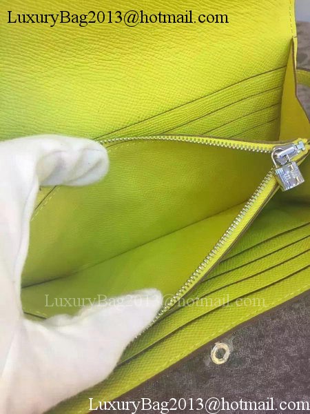 Hermes Kelly Wallet Epsom Leather H009 Yellow Hermes Kelly Wallet Epsom Leather H009 Yellow