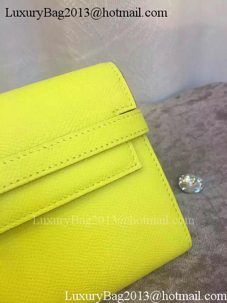 Hermes Kelly Wallet Epsom Leather H009 Yellow Hermes Kelly Wallet Epsom Leather H009 Yellow