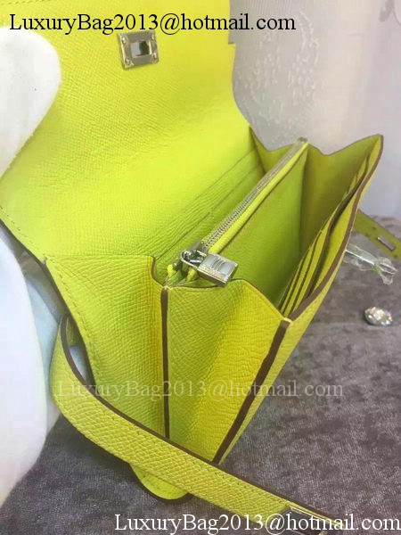 Hermes Kelly Wallet Epsom Leather H009 Yellow Hermes Kelly Wallet Epsom Leather H009 Yellow