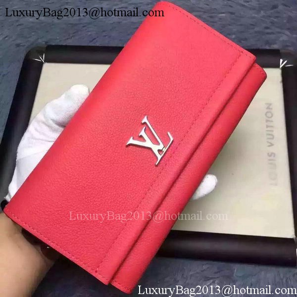 Louis Vuitton LOCKME II Wallet M62350 Red Louis Vuitton LOCKME II Wallet M62350 Red