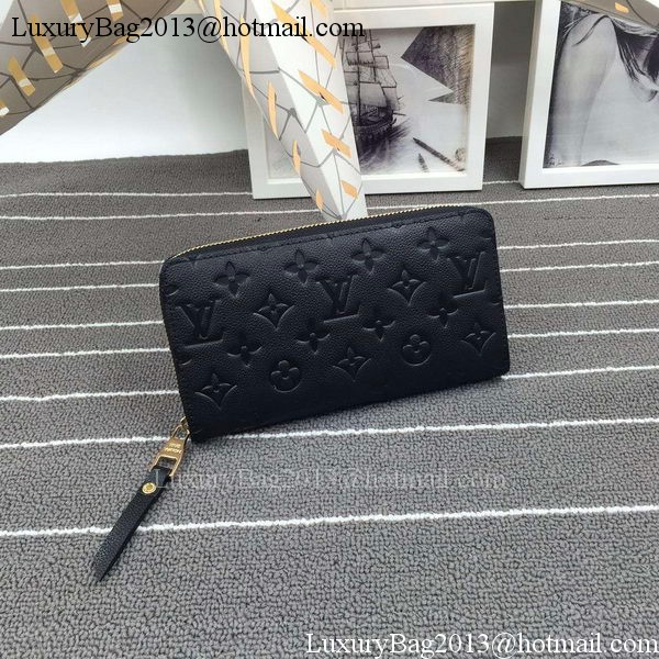 Louis Vuitton Monogram Empreinte Zippy Wallet X60017 Black Louis Vuitton Monogram Empreinte Zippy Wallet X60017 Black