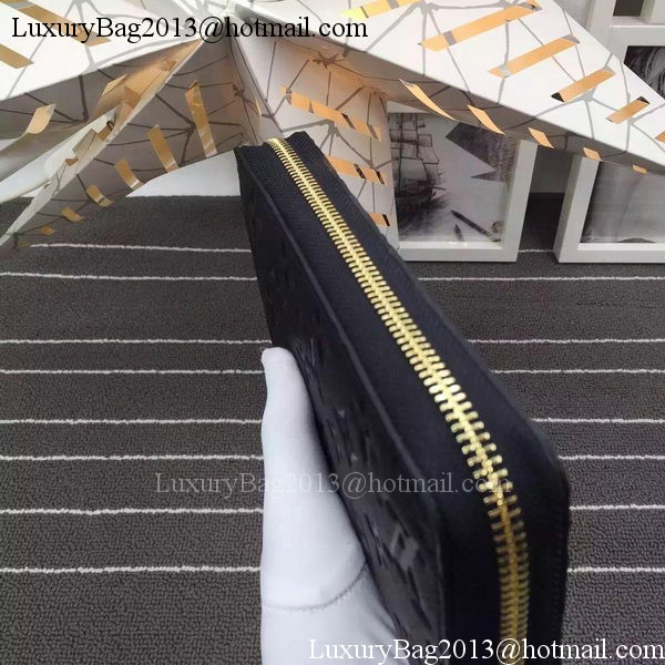 Louis Vuitton Monogram Empreinte Zippy Wallet X60017 Black Louis Vuitton Monogram Empreinte Zippy Wallet X60017 Black