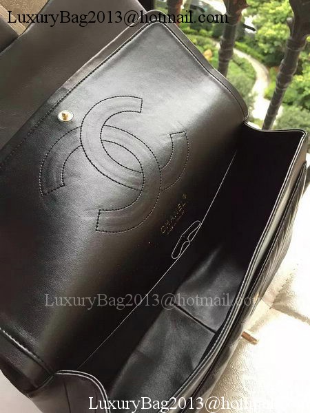 Chanel Classic Flap Bag Black Sheepskin Chevron Quilting A1113 Gold Chanel Classic Flap Bag Black Sheepskin Chevron Quilting A1113 Gold