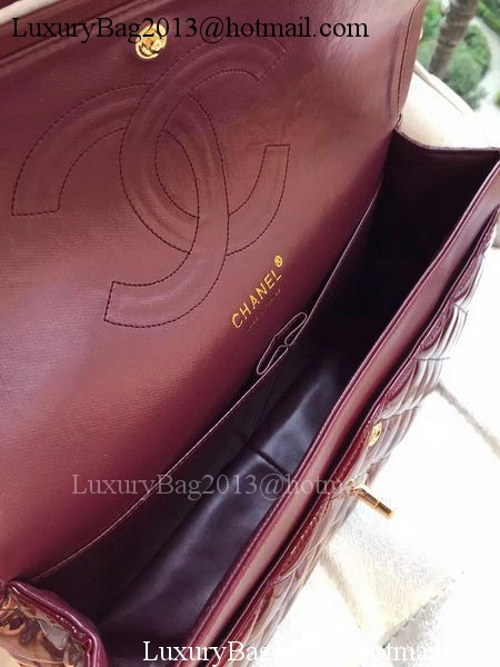 Chanel Classic Flap Bag Burgundy Original Patent Leather A1113 Gold Chanel Classic Flap Bag Burgundy Original Patent Leather A1113 Gold