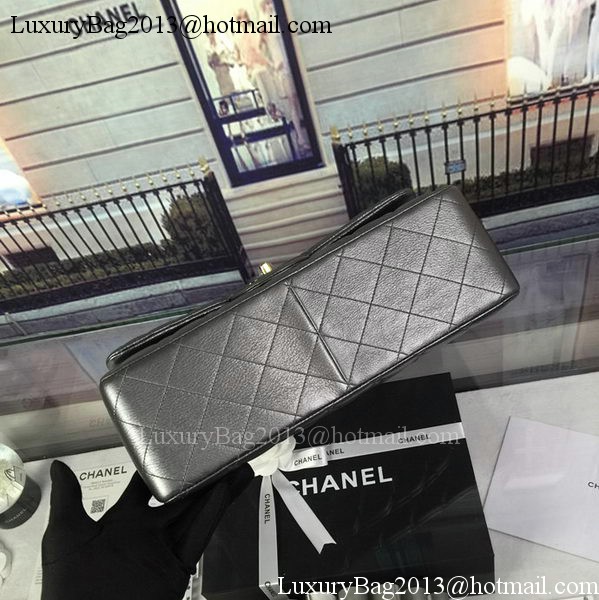 Chanel Classic Flap Bag Original Deerskin Leather A1113 Grey Chanel Classic Flap Bag Original Deerskin Leather A1113 Grey
