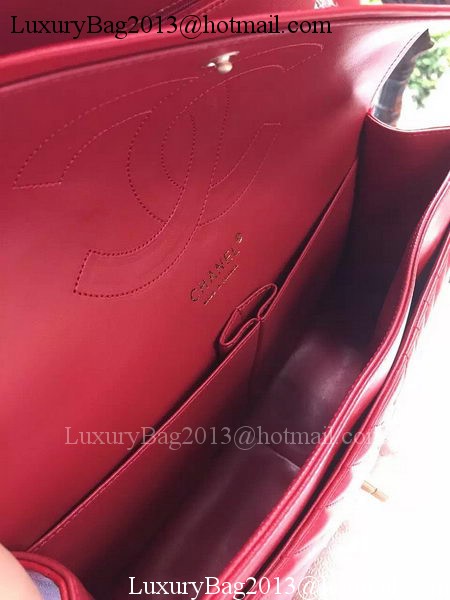 Chanel Classic Flap Bag Red Sheepskin Chevron Quilting A1113 Gold Chanel Classic Flap Bag Red Sheepskin Chevron Quilting A1113 Gold